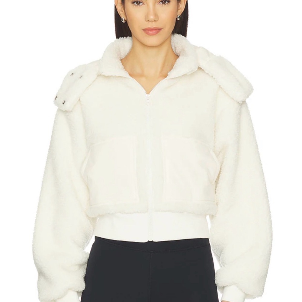 ALO Yoga Cream Teddy Jacket